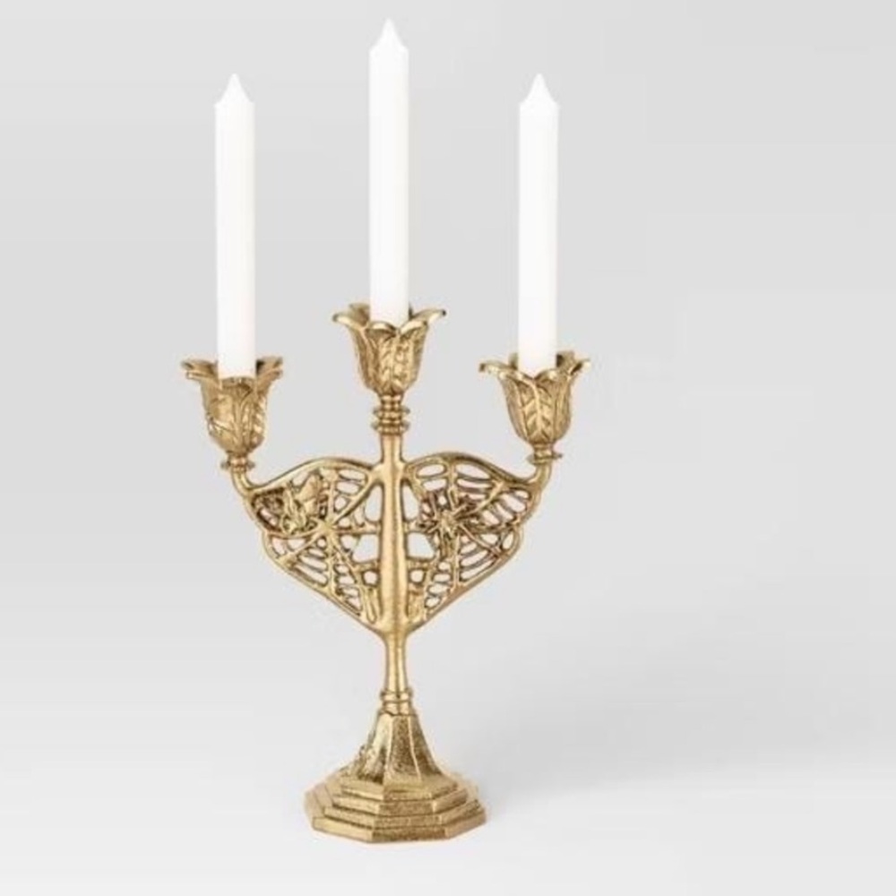 Threshold Halloween Gold Candle Holder